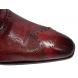 Duca 024 Antique Wine Hand Painted Lizard Embossed Italian Calfskin Oxford Shoes